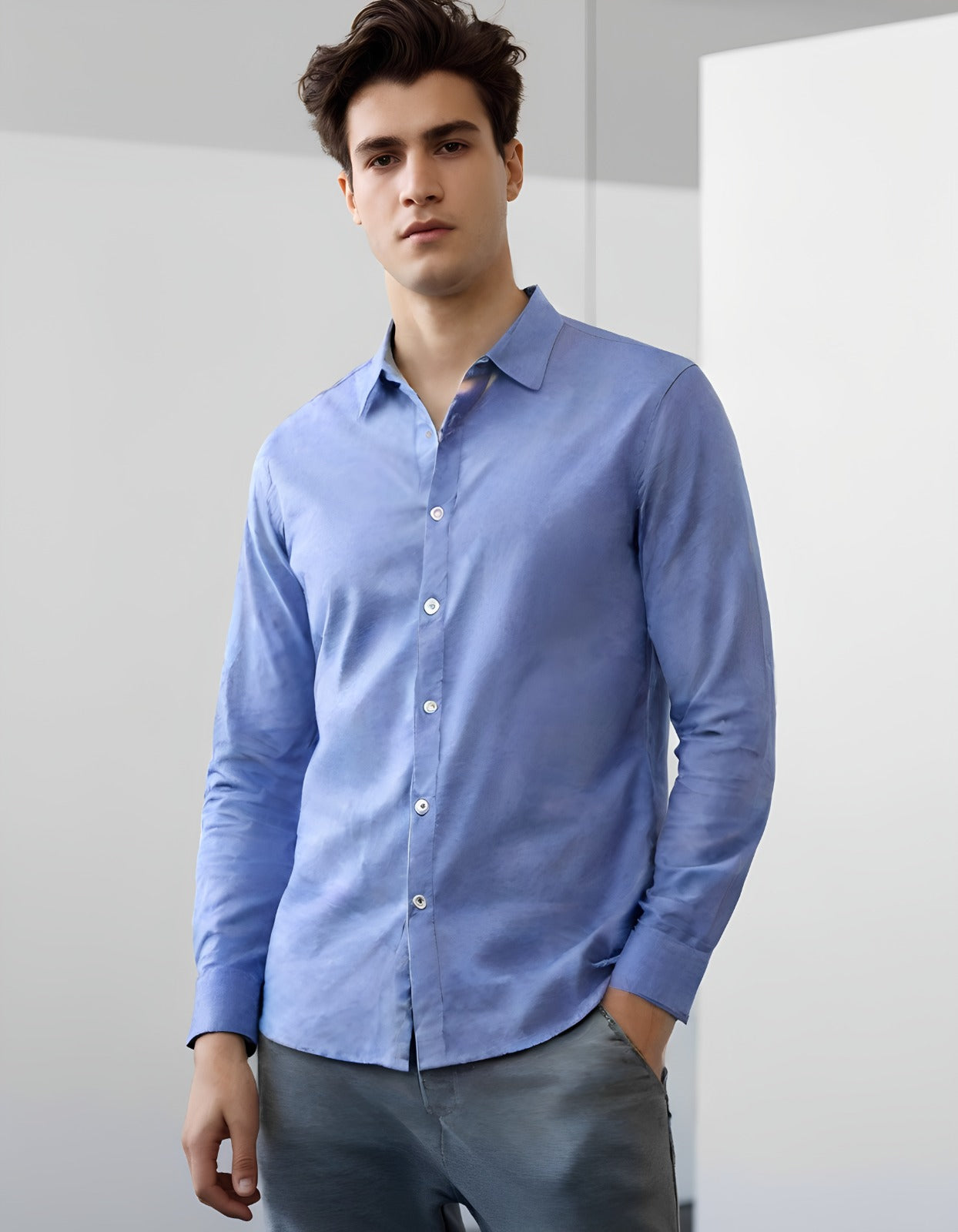 SKY BLUE - PREMIUM QUALITY CASUAL SHIRT FOR MEN